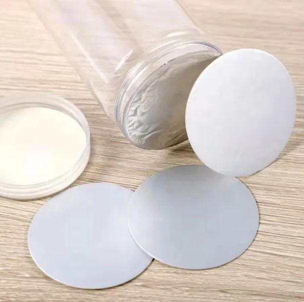 Factory custom magnetic Induction Aluminum foil seal glass jar  bottle Cap Liner gasket for PET/ PE  glass Bottle jars
