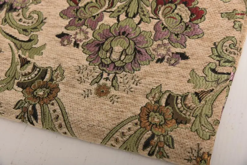 High-grade thickened European sand release chenille jacquard fabric curtain fabric cushion tablecloth