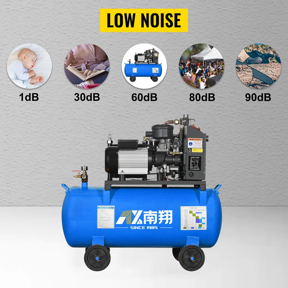 High Quantity electric air compressor 3kw 14cfm screw Type Portable Air compressor With tank