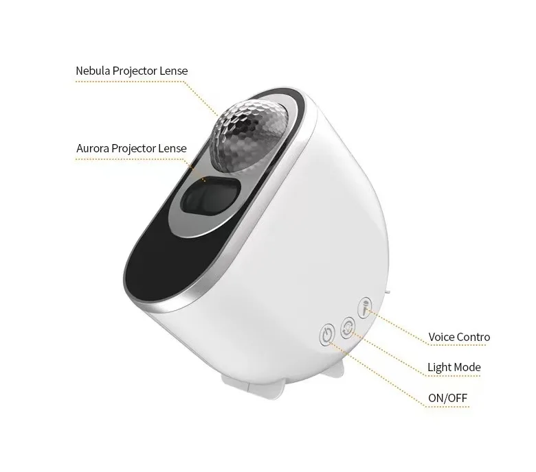 3D Kids Night Light Voice Sensor Remote Control Table Lamp LED Galaxy Ocean Wave Aurora Projector