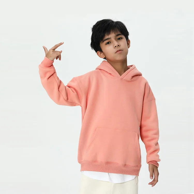 Wholesale Kid Clothing 100% Cotton Fabric Tracksuits Children Plain Hoodies Custom Print Kids Sweatshirts