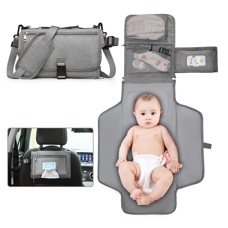 Hot Sales Custom Print Baby Changing Mat Portable Baby Changing Pad diaper bag