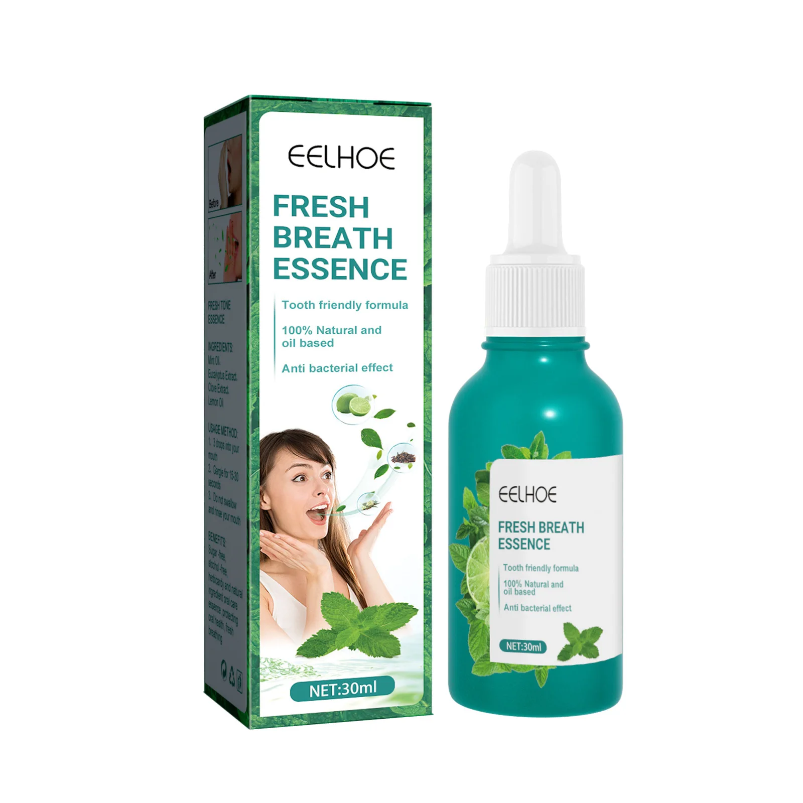 EELHOE Wholesale Fresh Breath Essence Cleans Bad Breath and Leaves Mint Scent Fresh Breath Essence