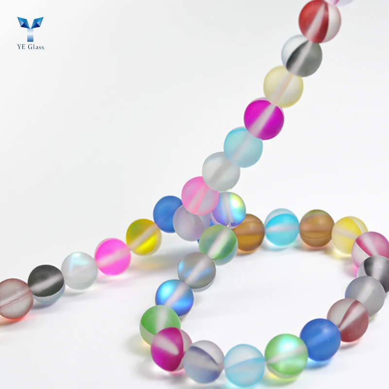 Multicolor6/8/10/12mm Rainbow Moonstone Round Beads Grade Round Loose Bead