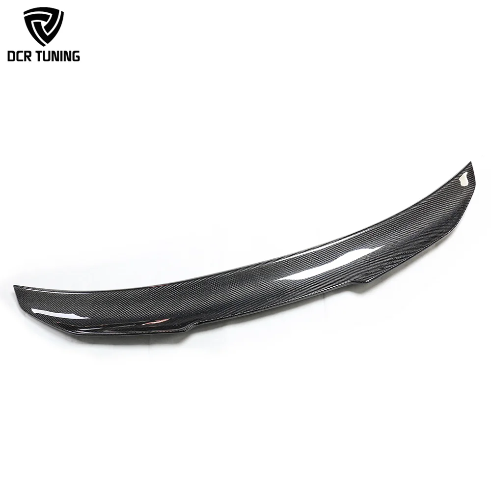 PSM Style S4 B8 B8.5 Real Carbon Trunk Spoiler for Audi Carbon Fiber Rear Spoiler Wing Highkick Duckbill Back Boot Lip 2010-2016