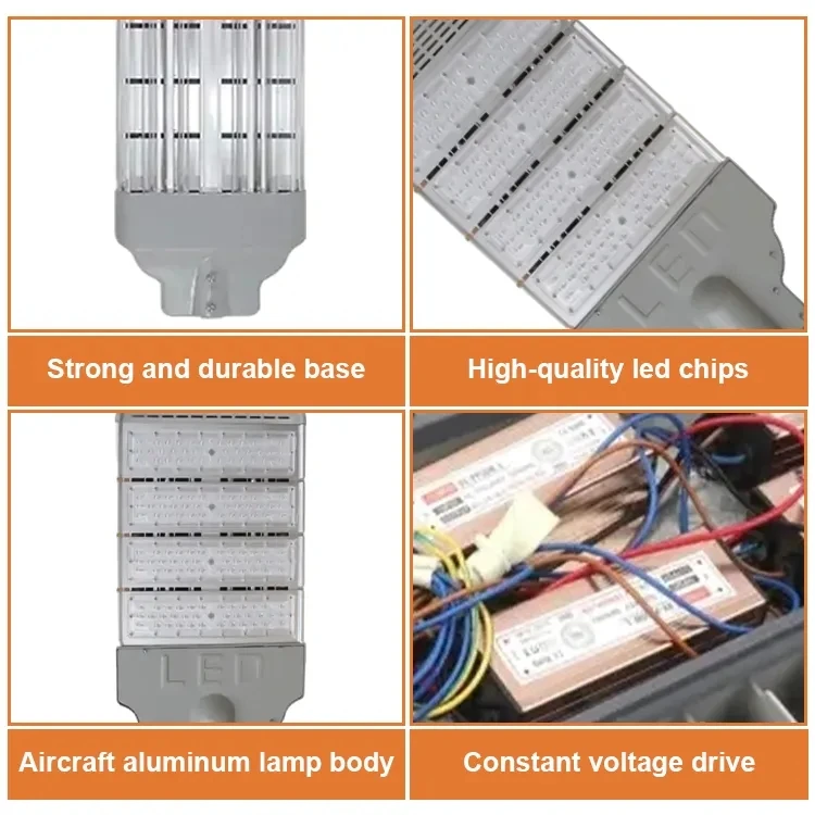 Outdoor Foldable Wireless Ip66 Waterproof Die Aluminum Poles Lighting Modern 300w 400w 500w 600w LED Capacitor Streets Light