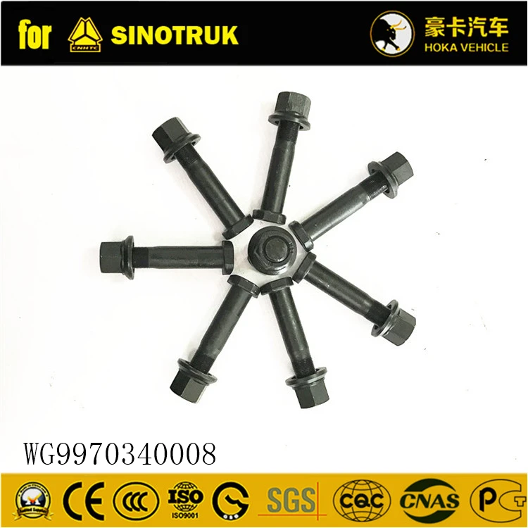 Original SINOTRUK HOWO Truck Spare Parts Wheel Bolt WG9970340008 for HOWO 70T Mining Dump Truck