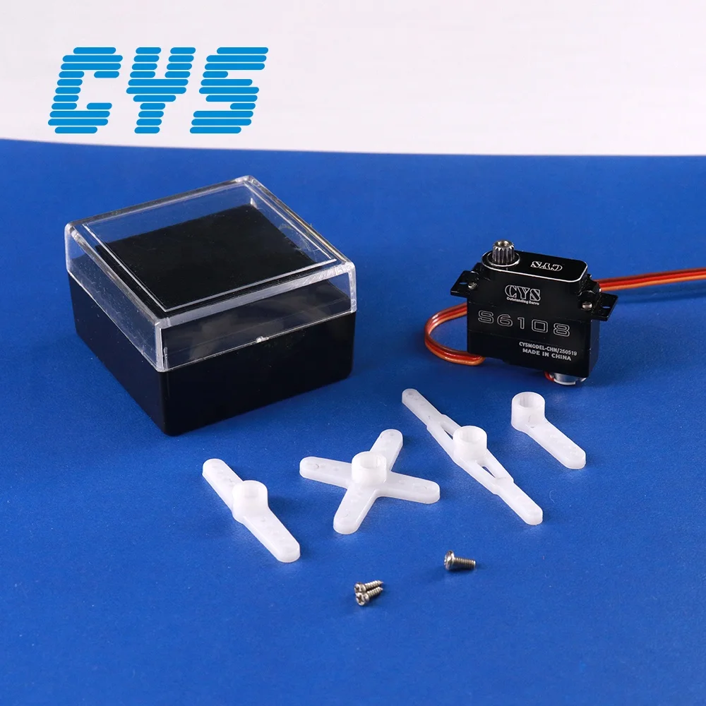 Мини Micro S6108 2 кг * см высокоскоростной Серводвигатель GPS без сердечников унисекс Цельнометаллический корпус с батарейным питанием RC 6 мм цифровой DIY