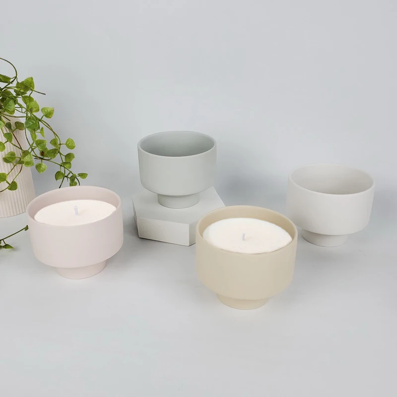 Фарфоровые уникальные пустые банки для свечей, декоративные керамические экологически чистые Элегантные украшения для дома, Рождественская гравировка