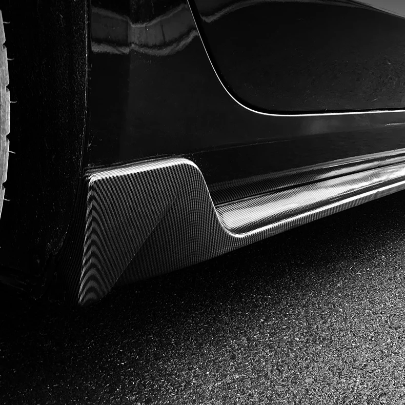 carbon fiber auto accessory Dynamic stylish scratch-proof crash-proof side skirt for tesla model 3