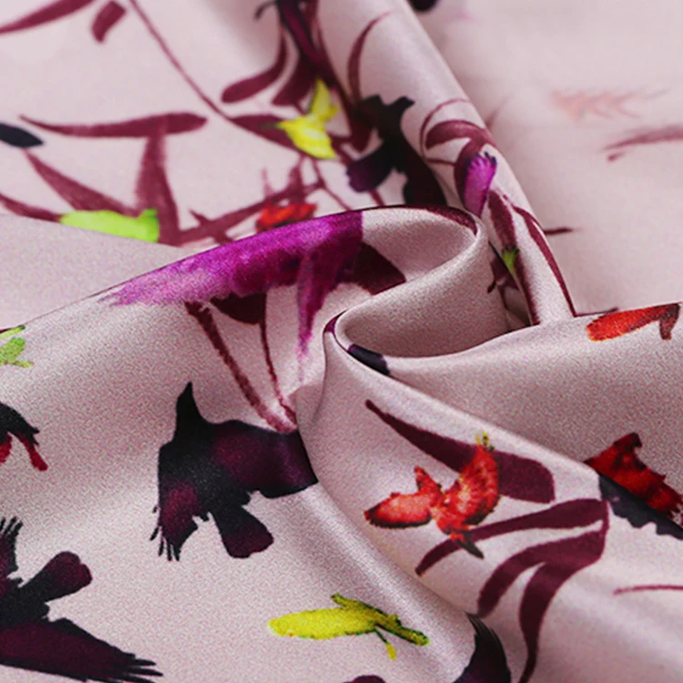 
Factory Wholesale Soft And Comfortable 100% Pure Natural Silk Satin Fabric Ladies Dress Clothing Fabric 