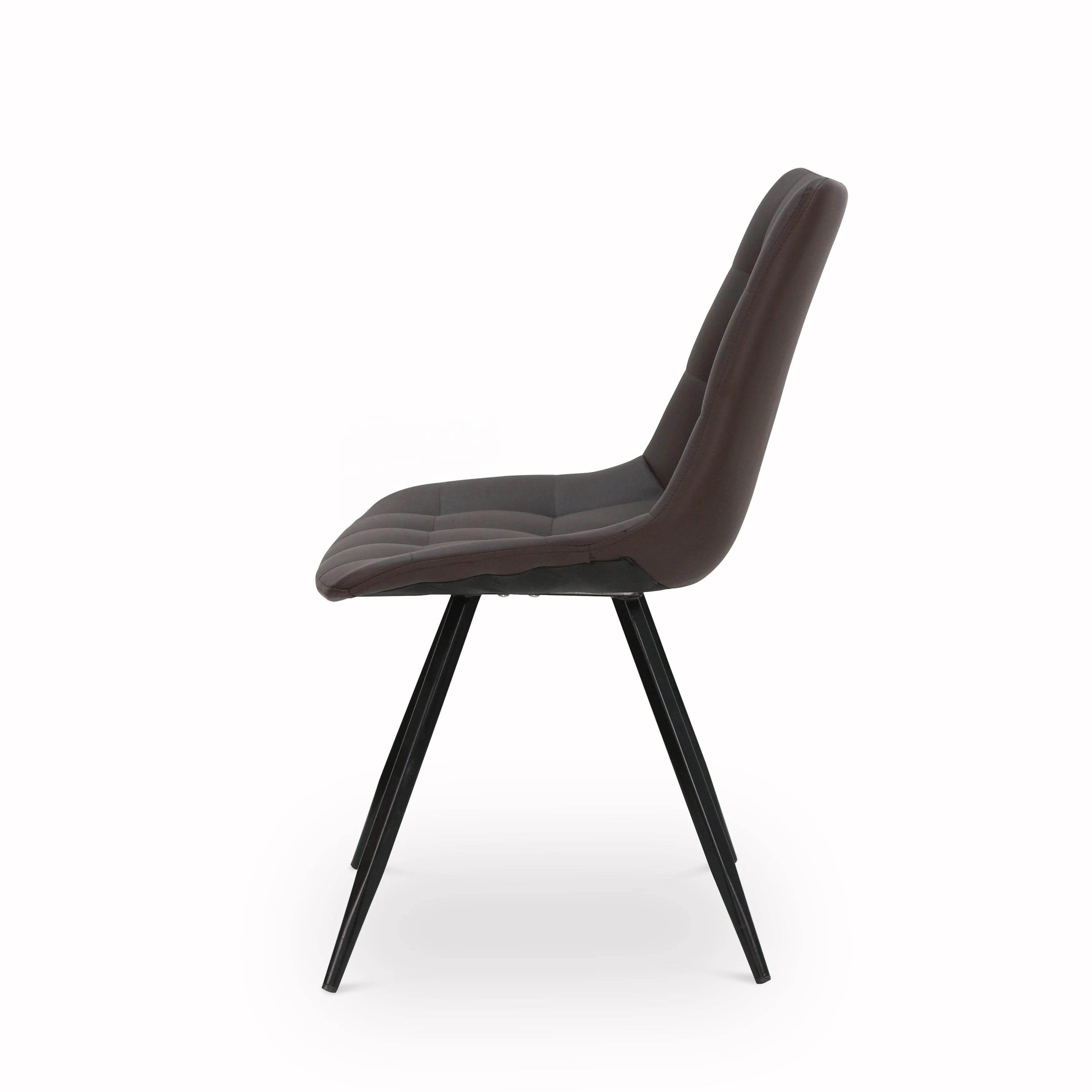 Dining Chairs Set of 4 Kitchen Dining Room Chairs Mid Century Upholstered Side Chair with PU Cushion Seat Back metal leg