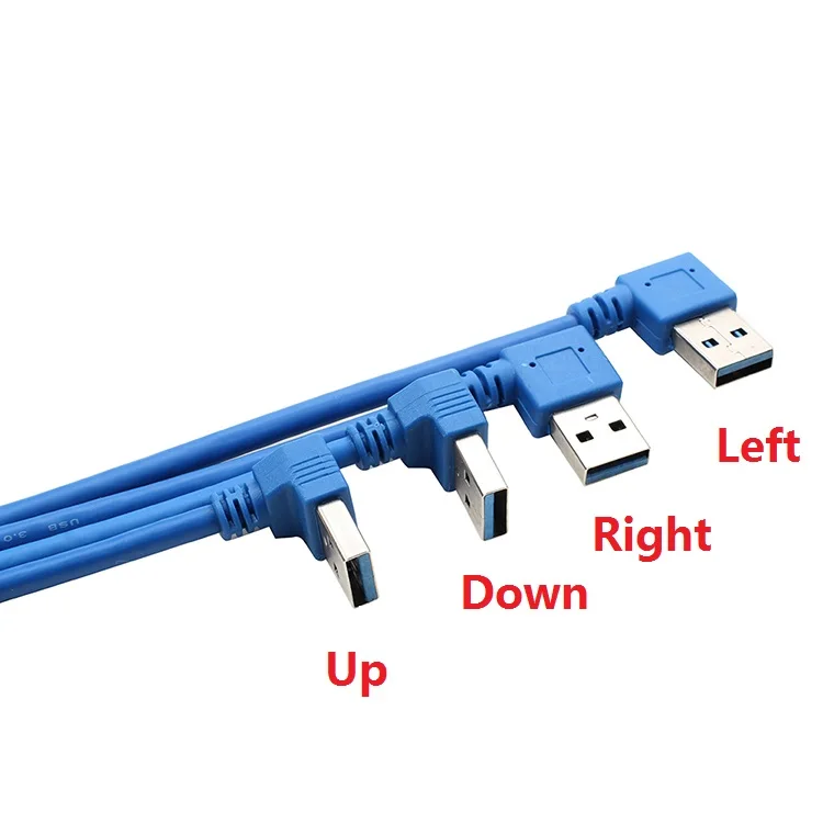 USB 3.0 Extension Cable USB3.0 A Male to Female 90 Degree Left & Right & Up &Down Angled Extender Black 20cm