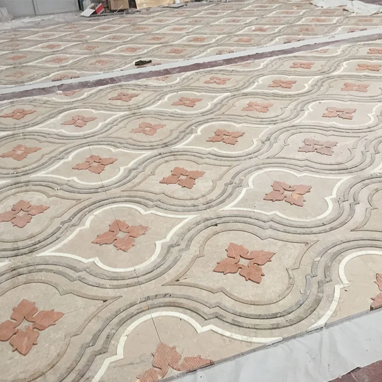 popular natural marble Waterjet Medallion Pattern hotel&villa project design medallion for the royal hotel decoration designs