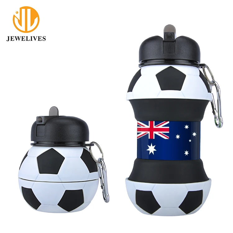 Sport BPA-free Wide Mouth Soccer Gym Eco Friendly Drink Bottle For Kids With Leak Proof Flip Top Lid