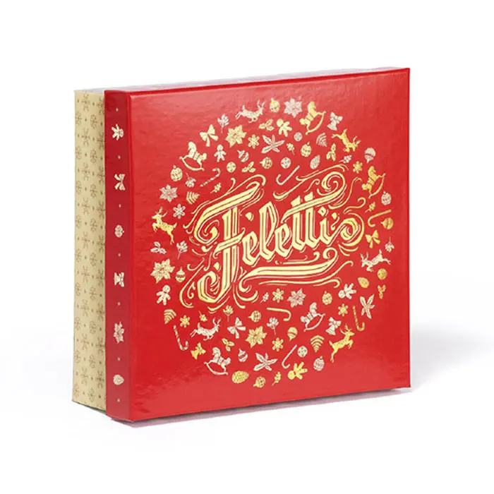 Christmas custom packaging Luxury custom collapsible magnetic closure christmas candy packaging gourmet gift box