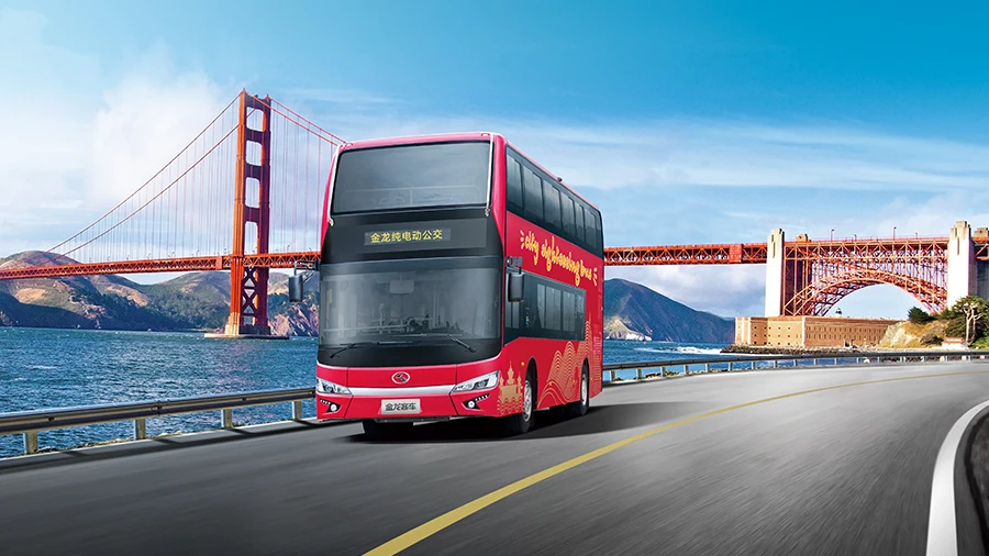Factory Price KingLong City Bus XMQ6108 58 Seaters Pure EV Electric Passenger City Bus for Sale