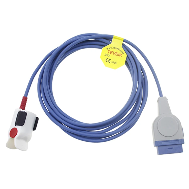cheap reusable durable adult silicone soft tip spo2 sensor cable for GE Ohmeda 11pin