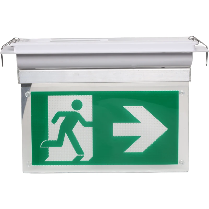 SAA Rechargeable High Quality Recessed Mounted Running man  Emergency Exit Sign