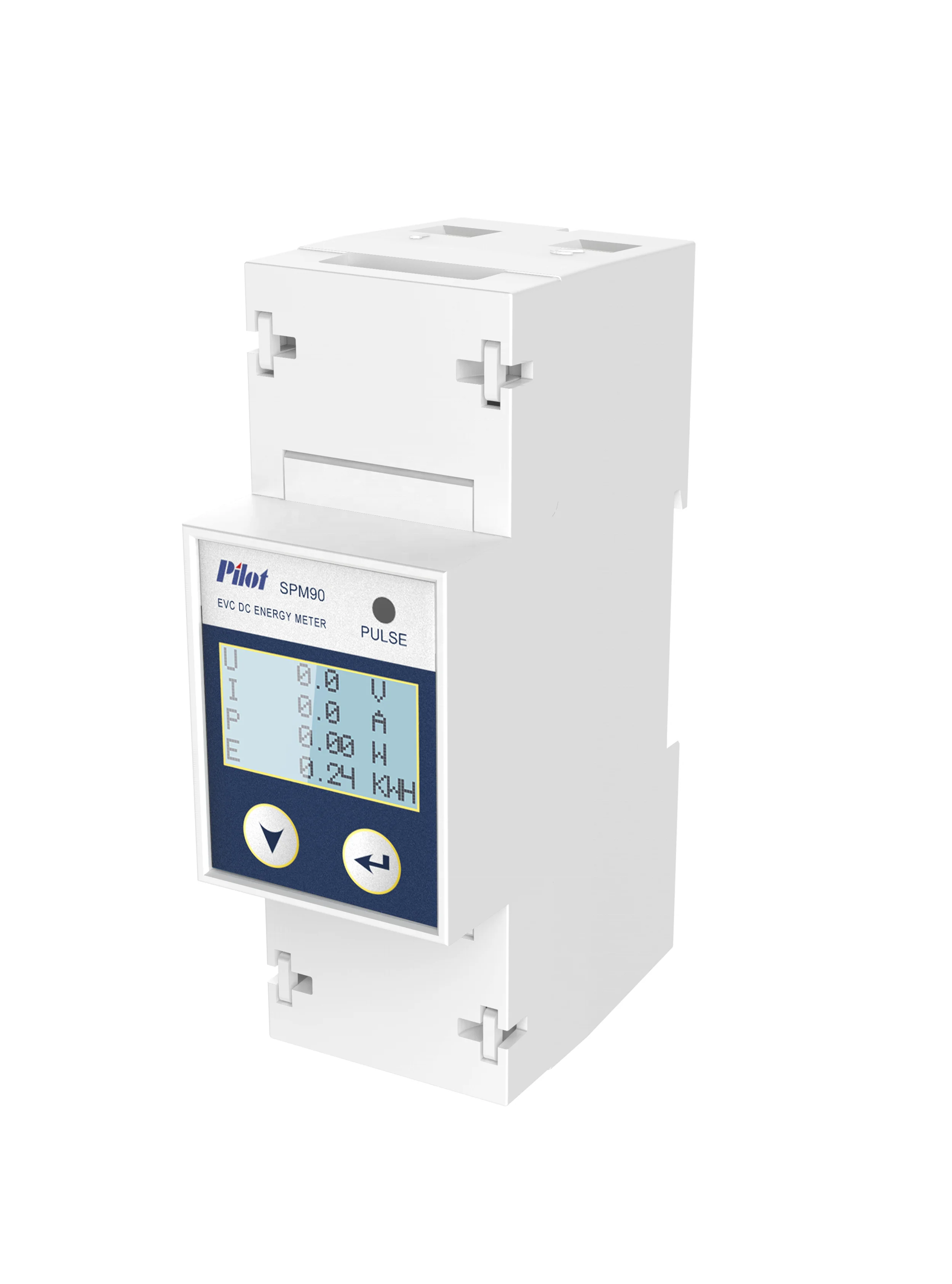 Zhuhai Pilot Single Din Rail DC  Energy Meter With 100A Shunt SPM90-1-P  RS485,Modbus-RTU For DC Electrical Power System