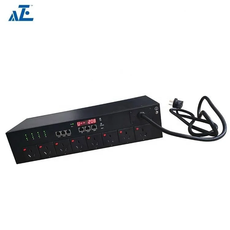 2U Rack Mount Switched Intelligent Pdu 8 Outlet C13 Remote Control