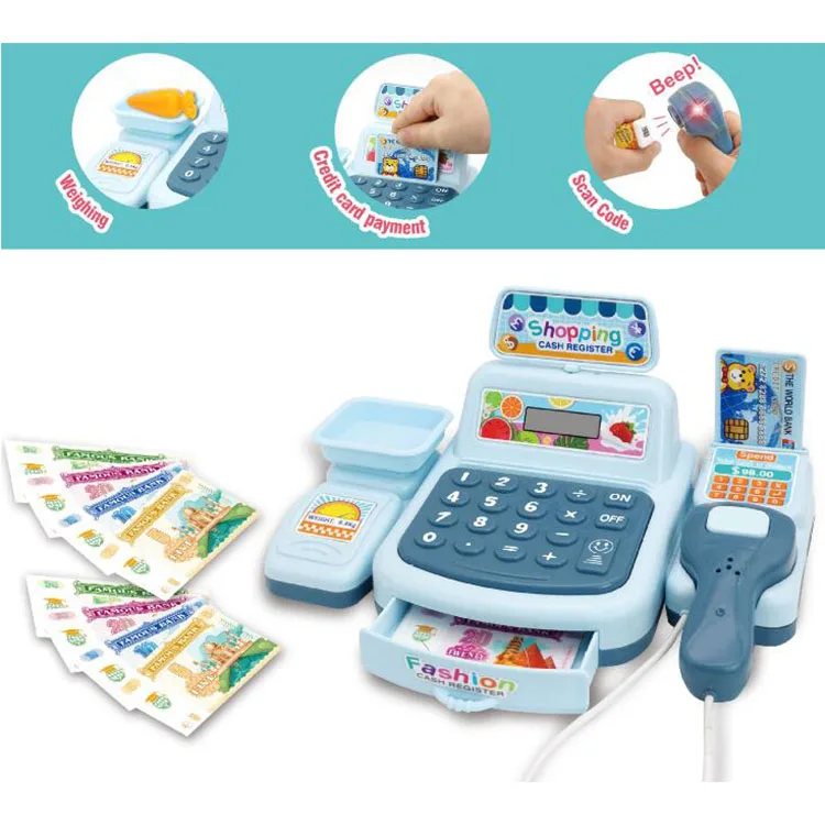 Samtoy Electronic Educational other Pretend Play Preschool Juguete Shopping Supermarket Toy Cash Register Toy for Kids