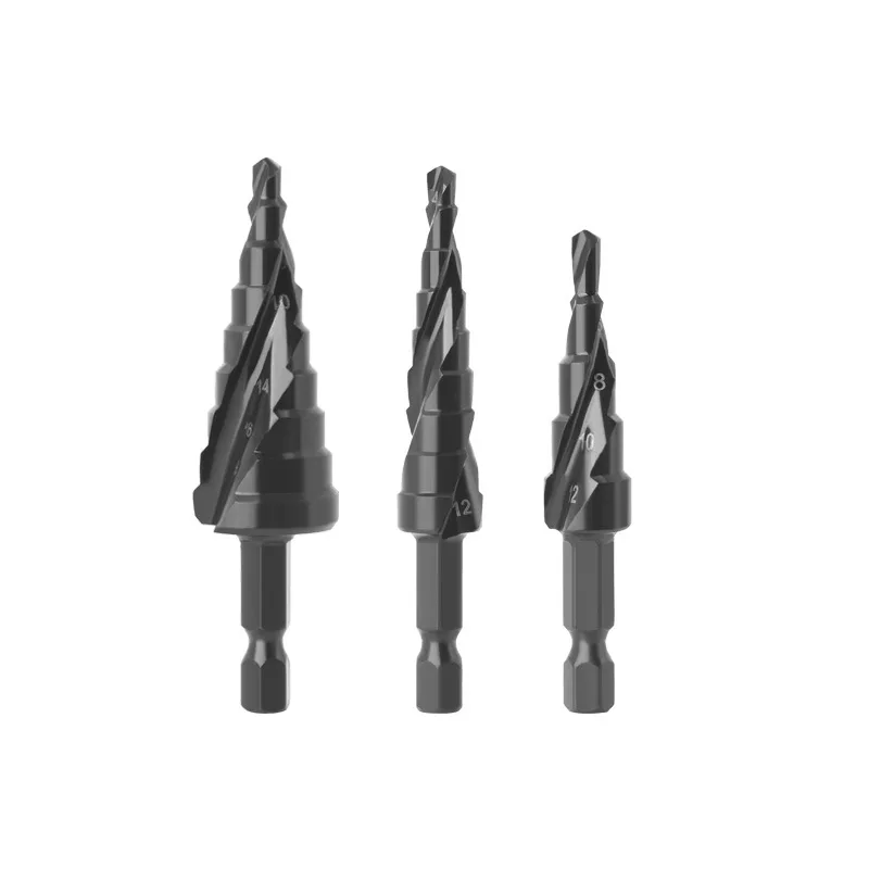High quality straight groove spiral groove hexagonal handle step nitrided M35 metal drill bit cobalt containing CO step
