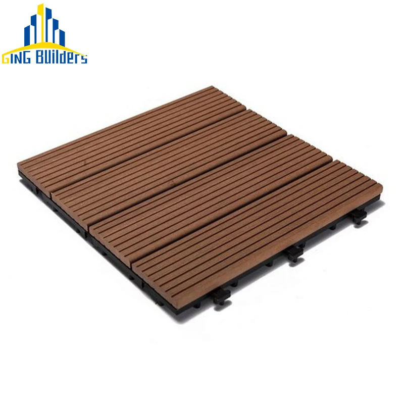 Gingbuilders Xiamen Custom External Texture Embossed 146X25Mm Solid Foam Uv Protection 21 Mm Hybrid Wpc Floors Decking
