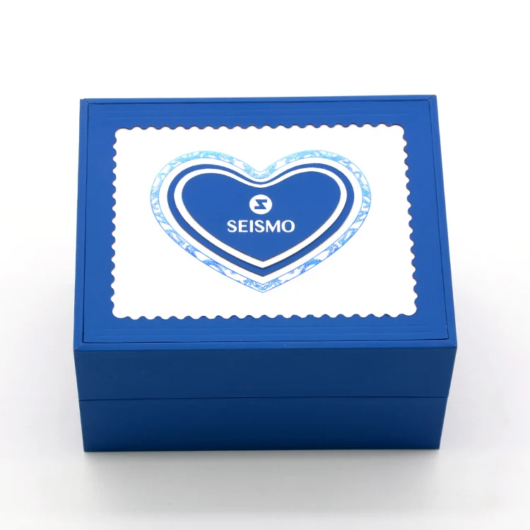 Creative Luxury Eco Friendly Cardboard Special Paper Double Watch Gift Box Case Structure Packaging Custom Design