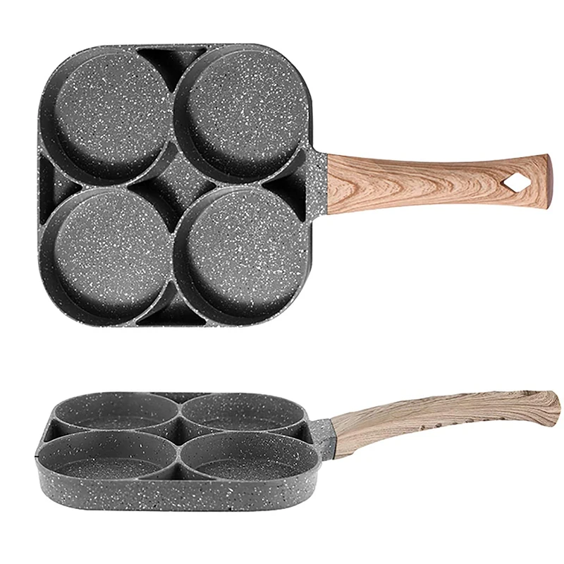 
High Quality Cookware Parts Multi-hole Die Cast Aluminum Marble Non Stick Baking Cake Fry Pan 