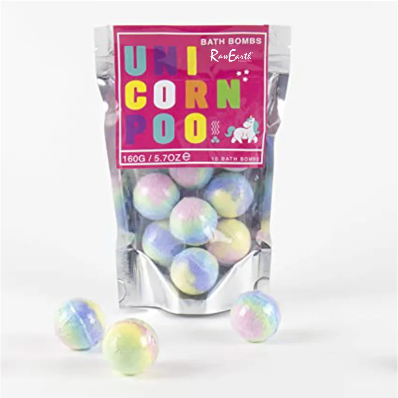 Бомбочка для ванны «Единорог» ручной работы, радужная бомбочка для ванны Fizzies, новый продукт, женские солевые шарики, натуральные чистые эфирные масла