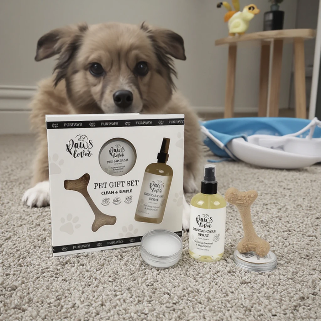 Private Label Pet Grooming Set Cleaning Dog and Cat Care Gift Set Pet Soothing Lip and Dental Care Products for Gift