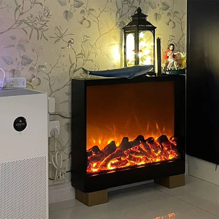 Electronic Components Flame Fireplaces Indoor Heater Marble Stones For 2D Fireplace