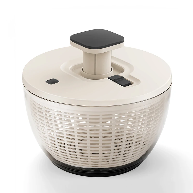Multi-Use Lettuce Vegetable Fruit Dryer Drainer Strainer Washer Prepping Large Salad Spinner with Bowl and Colander