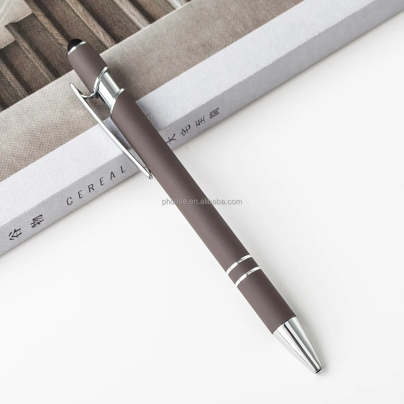 Wholesale Custom Logo Ballpoint Pen Metal Pen with Stylus for Touch Screens 2 in 1 Stylus Ballpoint Pen