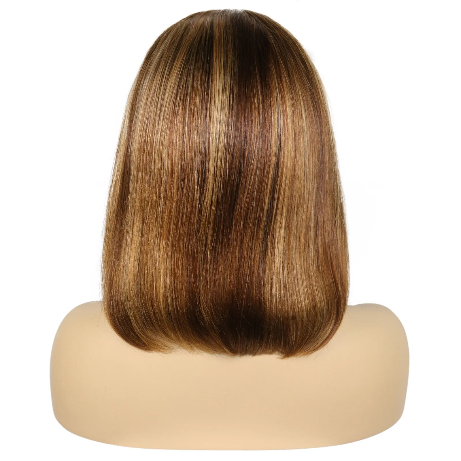 Human Hair Lace Front 13x4 Wigs Bob 14 Inch 150 Density Brazilian Virgin Human Hair Short Bob Wigs Straight Hair Natural Color