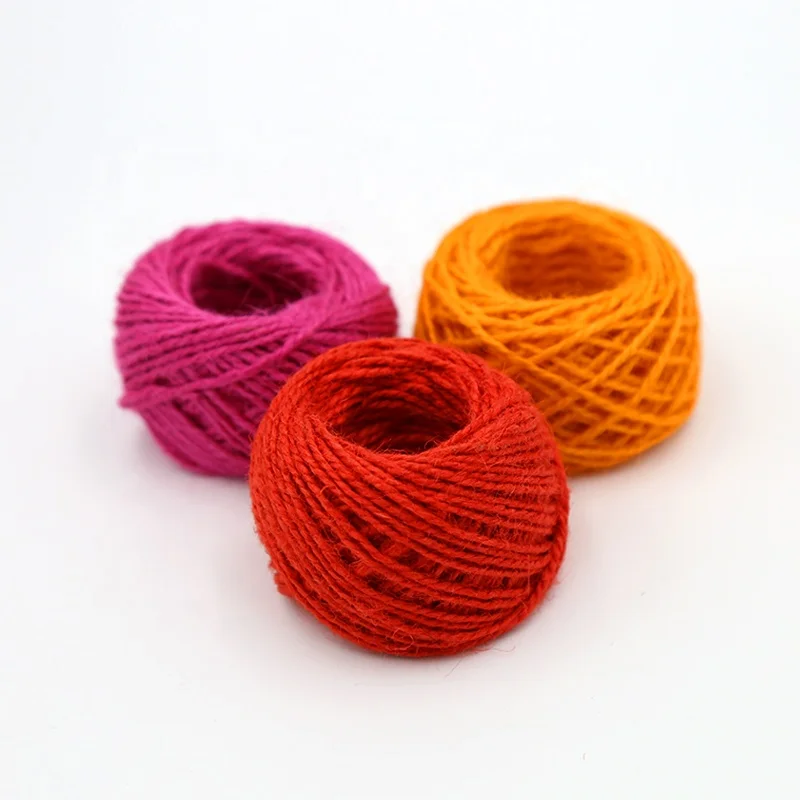 
Contemporary popular buy colorful jute sisal twine packaging rope / jute yarn 