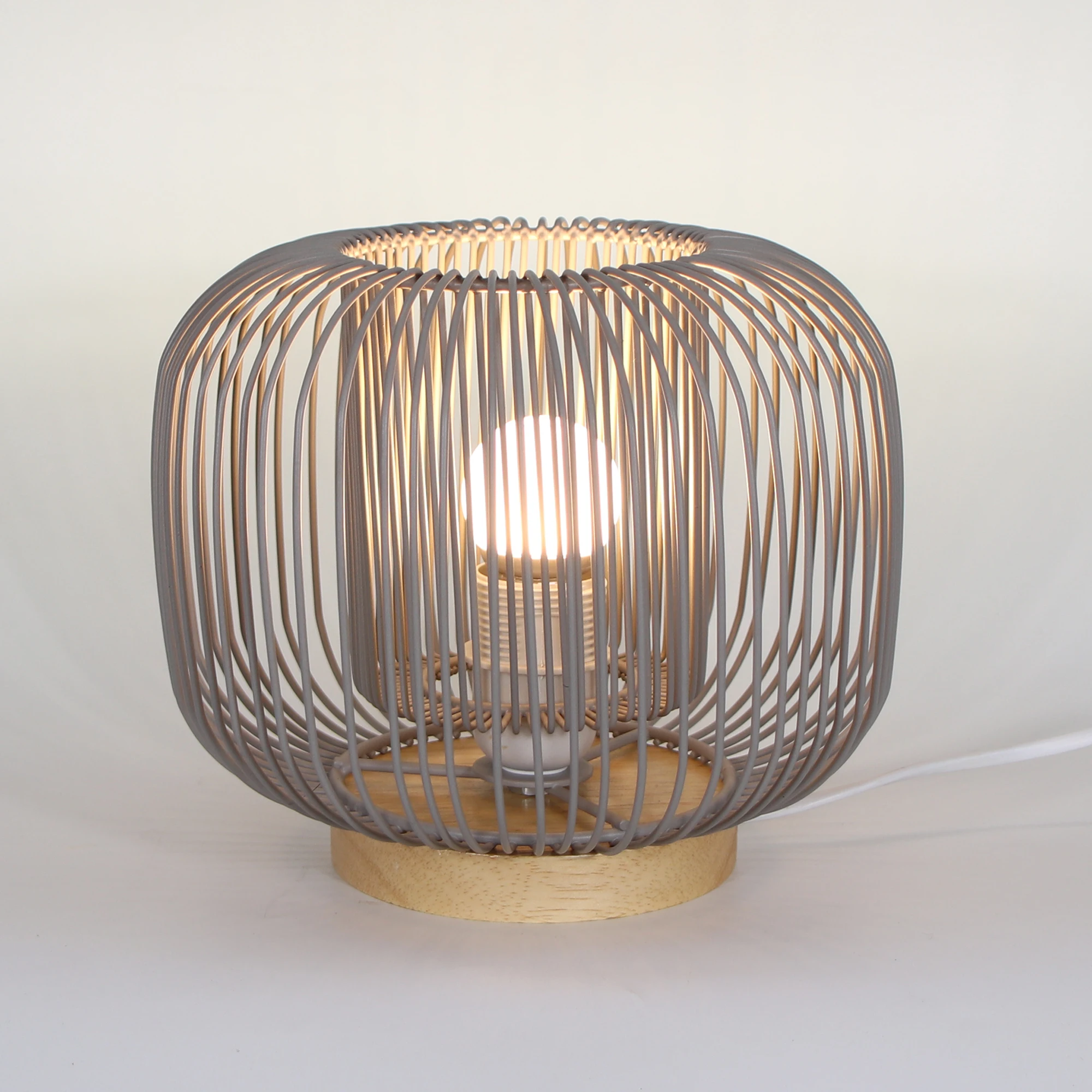 china custom black desk lighting decoration modernas lampara lamp shade modern iron table bedside metal wire lampshade frame