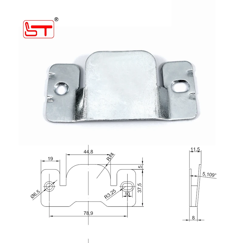 wholesale Furniture Connector two holes prong Sofa Joint Connector Metal Small Furniture Hardware Fittings Sofa Hinge