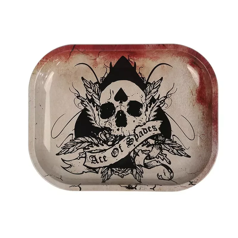 Hot Sale Cheap Price Customized Logo Wholesale Metal Colorful Smoking Tobacco Rolling tray Custom Rolling Tray