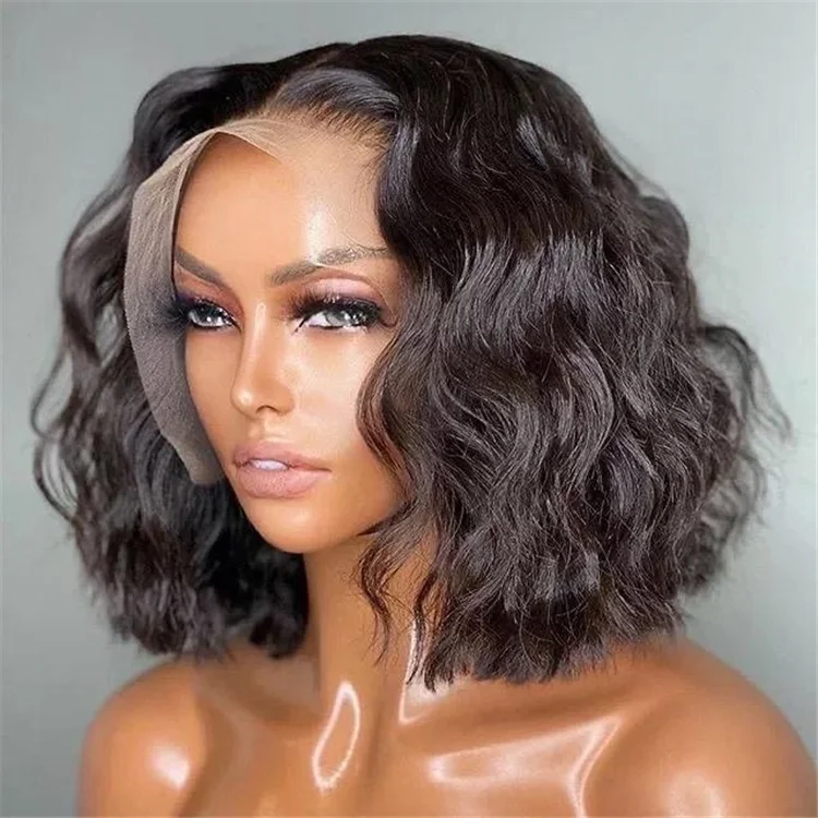
Transparent Raw Virgin Full HD Lace Wigs 13x6 180 Density Wholesale Glueless Human Hair HD Full Lace Cuticle Aligned Frontal Wig 