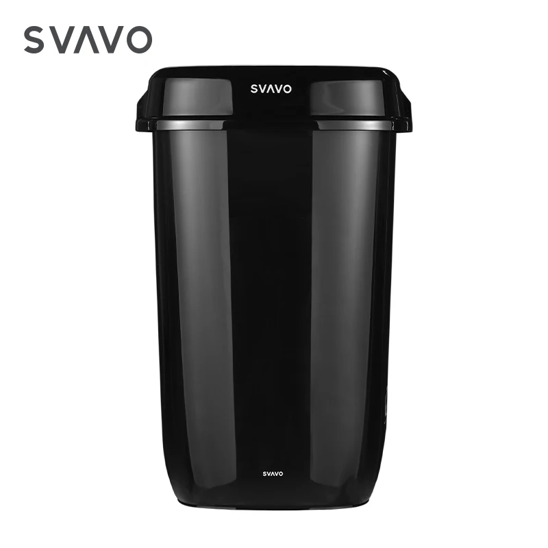 Белая/серая/черная пластиковая мусорная корзина Svavo PP 12 л для дома/общественных мест с индивидуальным