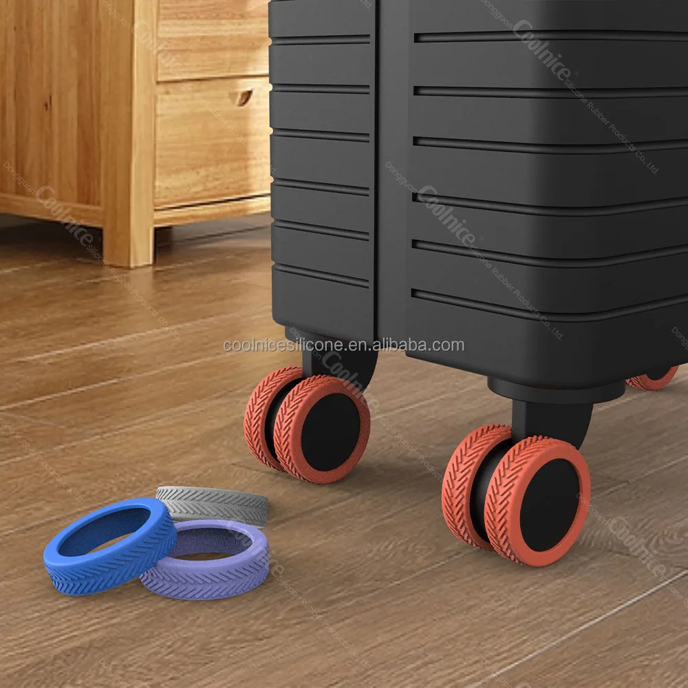 New Silicone Heavy Duty Cover for Caster Wheels  Luggage Wheels Cover for Desk Protectors  Luggage Suitcase Wheels Covers