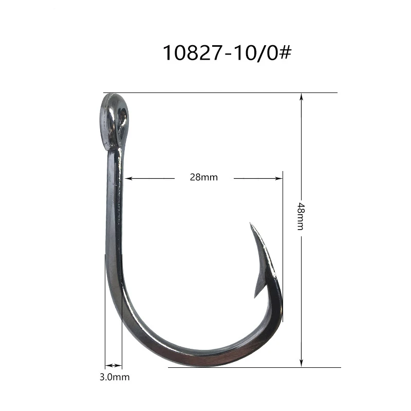 Factory Direct Sales 10827 Circle Stainless Steel Lead Fish Hook Saltwater Sturgeon Carp Fish Hook