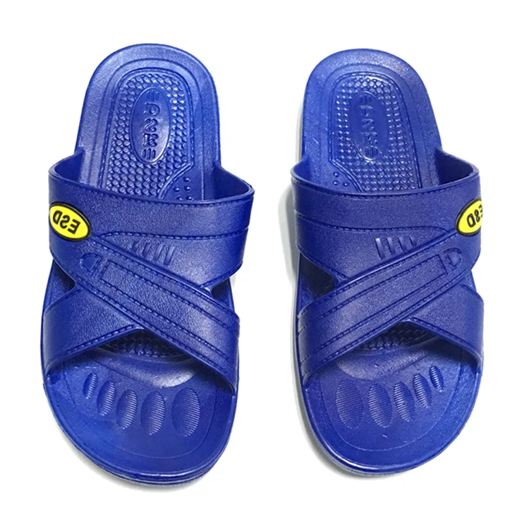 Black Color Electronic Working PU/SPU/PVC ESD Cleanroom Slipper Anti-static Slippers