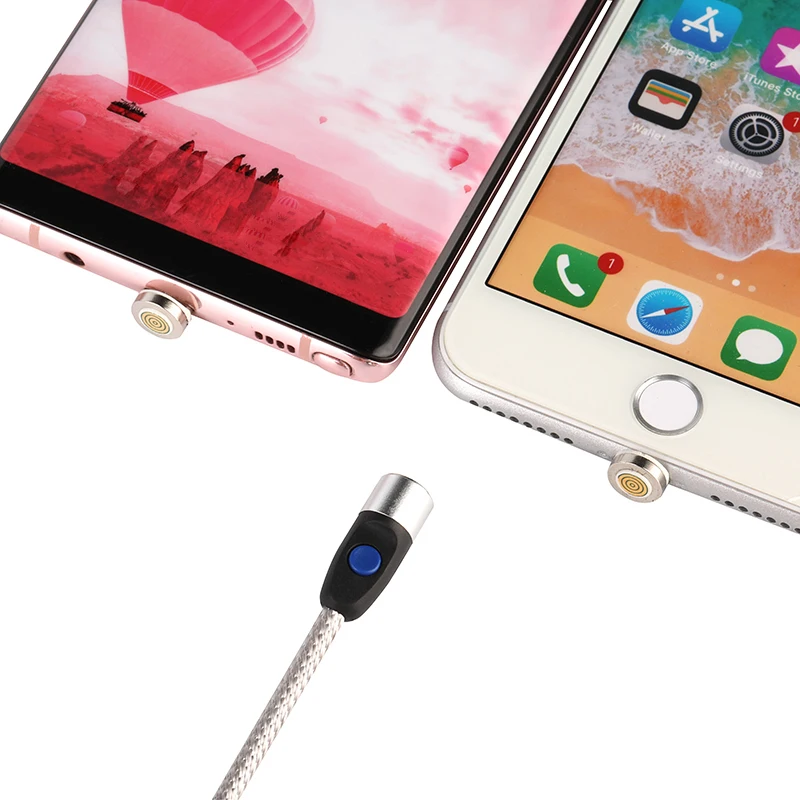 Most Attractive 3 in 1 magnetic charging cable 3A 360 degree Free Rotation flash magnetic charge cable Micro USB