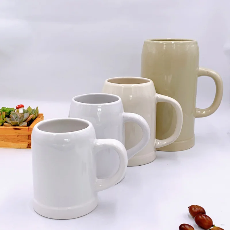 Custom large capacity Oktoberfest beer mug 1L Ceramic Beer Steins
