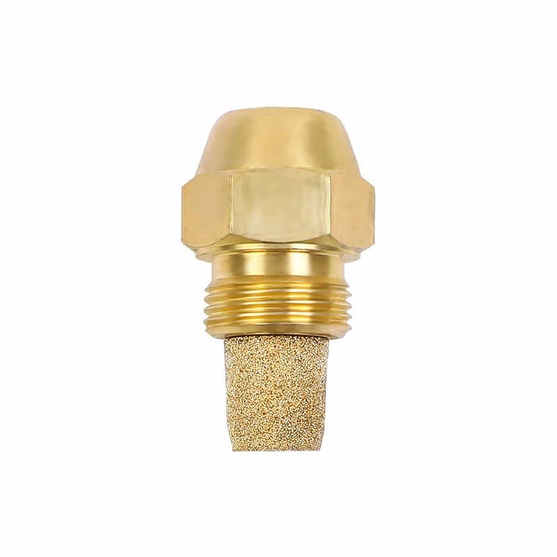 Diesel heavy fuel burner misting brass oil nozzle with hollow solid semi full cone spray pattern