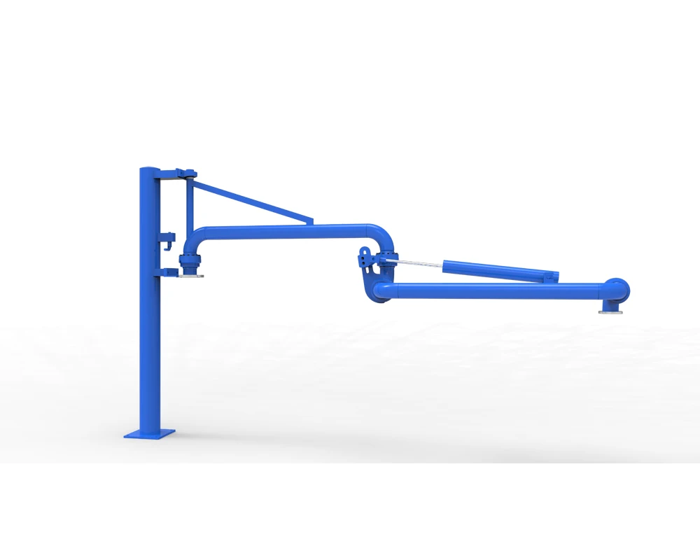 top loading arm truck loading unloading supplier on the side or on the rear of the tanker