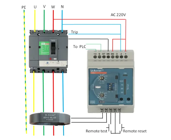 ASJ10-LD1C Din Rail Earth Leakage Fault Protection Relay Residual Current Relay For Electrical Circuit Protection